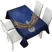 Multi Colored Royal Bald Eagle Tablecloth