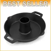 Versatile Cast Iron Chicken Roasting Pan with Beer Can Holder - Dishwasher Safe