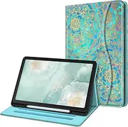 [FINTIE] Case for Samsung Galaxy Tab S6 Lite 10.4 Inch 2024/2022/2020 with S Pen Holder, Multi-Angle Viewing Soft TPU Back Cover with Pocket Auto Wake/Sleep, Shades of Blue
