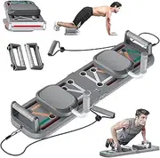 Pilates Board Pilates Reformer Set, 5 in 1 Pilates Sliding Board, Pilates Board for Women,Multi-Purpose Foldable Pilates Reformer Board for Home, Multifunctional Abdominal Board