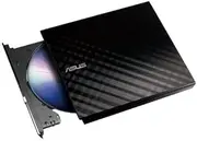 watiowave External DVD Writer with USB Port, Black, Compatible with Multiple Formats, Ideal for Archiving and Playing Optical Media