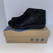 Clarks Womens Cute Comfy Black Cloud Steppers Sillian Rani Ankle Boots Size 7.5