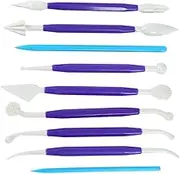 Clay Sculpture Carving Tools Set Double Headed Pottery Knife for Home DIY Plastic Kids 9Pcs