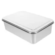Metal Pie Pans Rectangular Cake Loaf with Cover Bread Molds Baking Dish Lid