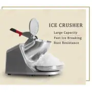 Ice Crusher Small Ice Shaver Stainless Steel Shaved Ice Machine Snow Cone Maker