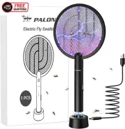PALONE Electric Fly Swatter 4000V Bug Zapper Racket 2 in 1 Fly Swatter with 1200