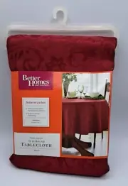 Better Homes and Gardens Paisley Jacquard Tablecloth Red Garnet Round 70"
