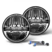 (1 pair) Stanrdard Replacement STEDI Homage 7 Inch LED Headlight - Black (6000K)