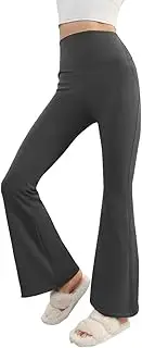 [OHRAIN] Women's Fleece Lined Pants Yoga Pants Winter Thermal Flare Leggings Tummy Control Stretchy High Waisted Warm Bootcut
