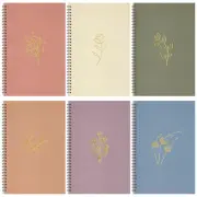 Fuutreo 6 Pcs Spiral Notebook for Work B5 10.5 X 7.45 Inch College Ruled Spiral