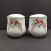 Vintage Corelle Callaway Holiday Ivy Salt Pepper In Box