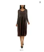 Women's Nina Leonard Lurex Knit Dress