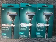 3 - Gillette Mach3 3 Blade Razor ,1 Razor Handle, 1 Blade Refill