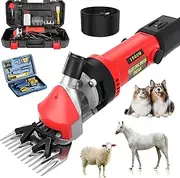 Sheep Shears Electric Farm Livestock Haircut, 3800rpm Professional Animal Clippers 6 Speed Heavy Duty Sheep Shearing Machine with Stainless Steel Detachable Blade for Horses Sheep Goats
