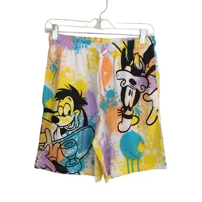 Disney Parks Max Goofy Men's Size Large Lounge Shorts Pastel Splatter