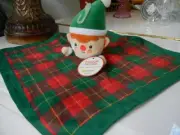 PEARHEAD LITTLE ELF CHRISTMAS PLUSH SNUGGLE SECURITY BLANKET BABY GIRL OR BOY