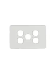 Beacon Lighting Lucci Power Ion 5 Gang Plate Only in White