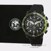 Authentic Citizen Eco-Drive Black and Green Case Polyurethane Watch CA4278-04E