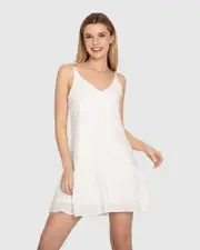[Belle & Bloom] Sunny Afternoon Embroidered Dress - White