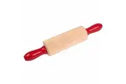 Small Wood Rolling Pin Pastries Baking Tool Pastry Chef Red 20.5cm Total Length