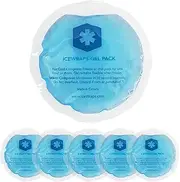 Reusable Hot Cold Gel Packs No Cloth Backing - Set of 5 Microwaveable Hot Packs Or Ice Cold Compress for Pain Relief Boo Boo Pack Nursing Pad Or First Aid