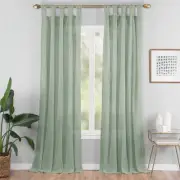 Semi-Sheer Curtains for Bedroom - Priya 50" x 63" Light Filtering Single Pane...