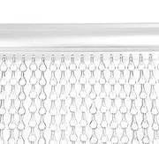 90 * 214.5cm Aluminium Metal Chain Strip Curtain Fly Pest Insect Control Decoration Door Screen