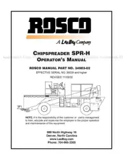 Rosco LeeBoy Chipspreader SPR-H Operators Manual