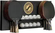STIGA Ping Pong Storage Wall Rack | Holds Up to 10 Balls and 6 Paddles | Easy...