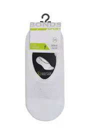 [Bonds] Bonds Womens Mesh Footlet 2 Pack Socks in White Size: 3-8 3-8 White