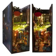 MiniAlley Book Nook DIY Kit - Dreamy - Miniature House Dollhouse Kit for Adul...
