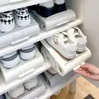 Adjustable Shoe Storage Rack Space Saving Shoes Tray for Home
