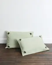 Sage & Olive 100% French Flax Linen Amour Pillowcases (Set of Two)
