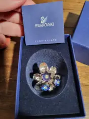 Swarovski Happy Flower Figurine Memories Blue Primula Rhodium # 718985 MIB Comp