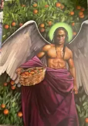 "Sunlight" Doreen Virtue Angel Rafael Oracle Card Art original painting 2013