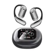 AI Translation Earbuds Real Time,144 Language Translator Over Ear Earbuds, Intelligent Touch Screen Open Bluetooth Earphones Bluetooth 5.4