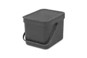 Sort & Go Waste Bin 6L Grey
