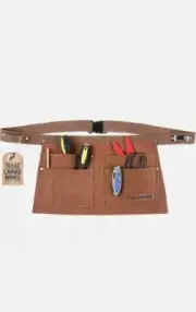 Tool Belt Nail Apron Waist Apron with Hammer Loop Tape Measure Clip Waxed Canvas