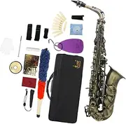 Hellery E Flat Alto Saxophone Carrying Case Beginners Woodwind Instrument Orchestra Performance Instrument for Practice Stage Live, bronze
