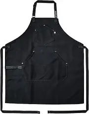 [HexClad] Adjustable Chef Apron with 6 Pockets - Durable, Comfortable Kitchen Cooking Apron for Men & Women