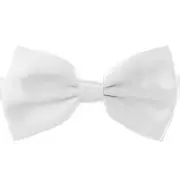 Stylish Designer Bow Ties - Pre Tied, Adjustable Unisex Bowtie for Men, White