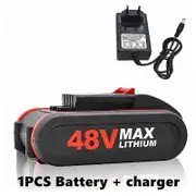 Redkid MAX Latest 48V Rechargeable Battery for Electric Saw with Single Hand Operation 48V MAX Power for Efficient Cutting charger-1PCSbattey
