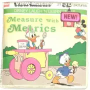 Disney MEASURE WITH METRICS 1980 3d View-Master 3 Reel Packet NEW SEALED