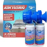 SAND SHARK SANDSHARKANCHOR 2PK Premium Boating Air Horn Handheld Canister,Compressed & Very Loud,Coast Guard Approved,Emergency Use for Marine Watercraft Safety,Sports,(2) 1.4oz (SS-AIRHORN-2PK)
