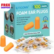 Foam Ear Plugs Noise Reduction Earplugs for Sleeping Snoring Travel Construction