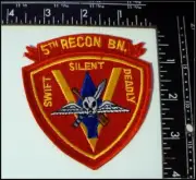 Military Patches USMC 5th Reconnaissance Battalion New Old Stock #T430
