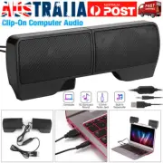 USB Wired Stereo Computer Speakers For PC Laptop Desktop TV Subwoofer Speaker AU