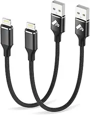 Lightning Cable 2Pack 0.3M Short iPhone Charger Cable MFi Certified iPhone Charging Cable Braided USB iPhone Charger Fast Charging Cord for iPhone 14 13 12 11 Pro Max XR XS Max X 10 8 7 6 SE, iPad