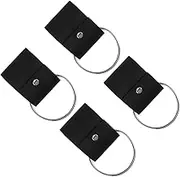 TIDTALEO 4 Pcs Leather Hook Scarf Organizer Scarf Rings Clasp Towel Hanger Bath Towel Rings Scarf Hanger for Women Glove Organizer Bag Strap Accessories Towel Hook Rack Scarf Holder Black