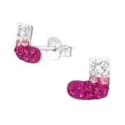 Kids Silver Socks Stud Earrings